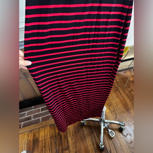 LOVERS AND FRIENDS Carmen Midi Dress in Black & Red Stripe size S - Picture 13 of 15